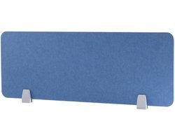 Bureau Afscheiding - Privacyscherm Tafel - Werkplek Indelen - Geluidsabsorberend Materiaal - 60x30cm - Blauw