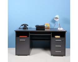 Bureau Beagle 145cm - antraciet - Germania - Bureau - Antraciet - Spaanplaat