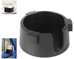 Bureau bekerhouder - Bekerhouder - Kantel- en morsbestendig - geschikt voor warme en koude dranken - Kunststof - Zwart