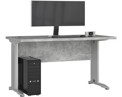Bureau BM-135 / Computerbureau / Computer Tafel / Vrijstaand Bureautafel met Metalen Poten / Beton Grijs / 135 x 76 x 60 cm