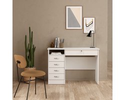 Bureau Boston - Schrijfbureau met Lade & Slot - Opbergruimte