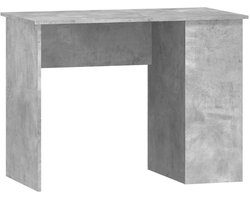 Bureau | Computerbureau | Tafel 100x55x75 cm bewerkt hout betongrijs