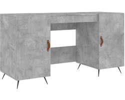 Bureau | Computerbureau | Tafel 140x50x75 cm bewerkt hout betongrijs