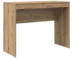 Bureau | Computerbureau | Tafel artisanaal eikenkleurig 100 x 40 x 76 cm Bewerkt hout