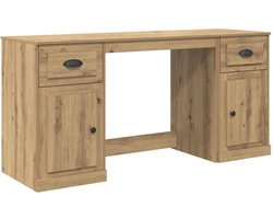 Bureau | Computerbureau | Tafel met kast Artisan Eiken 154,5 x 50 x 75 cm Bewerkt hout