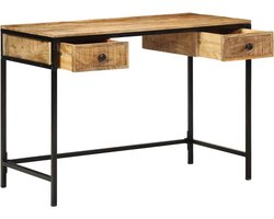 Bureau | Computerbureau | Tafel met lade Bruin 105 x 50 x 75 cm Massief mangohout