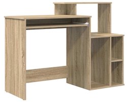 Bureau | Computerbureau | Tafel met Opbergruimte Sonoma eiken 120,5 x 44 x 88,5 cm