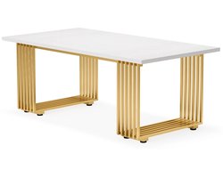 Bureau - Computertafel - Bureautafel - Game Bureau - 70.9" - Moderne Houten Gaming Gureau - met Gouden Metalen Poten – Stijlvolle Werkplek & Kleine Vergadertafel