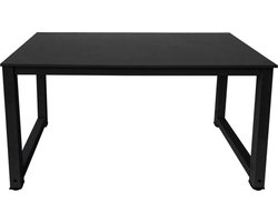 Bureau computertafel - keukentafel - metaal hout - 120 cm x 60 cm - zwart