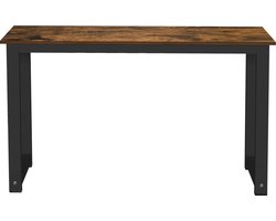 Bureau - computertafel - keukentafel - metaal hout - 120 cm x 60 cm - zwart