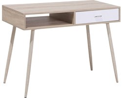 Bureau DEORA Lichtbruin 100 cm 48 cm met opbergruimte
