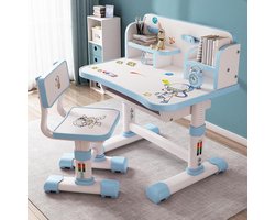 Bureau en stoelset - Kindertafel studie - Leren en knutselen - In hoogte verstelbaar