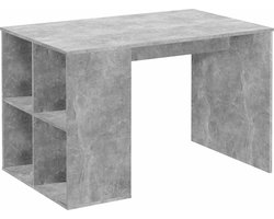 Bureau H Helias Beton - 117x73cm - Met opbergruimte - Hoogte 75 cm