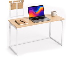 Bureau inklapbaar - 100x50 cm - natuur-wit