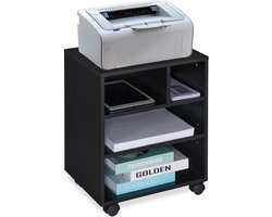 bureau kast - op wielen - 4 vakken - 49 x 40 x 30 cm - printerkastje