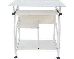 Bureau laptop computertafel - ruimtebesparend - 70 cm x 50 cm - wit