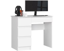 Bureau Links A-7 / Computerbureau / Computer Tafel / Bureautafel Links / Wit/ 90 x 77 x 50 cm