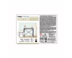 Bureau Max Home Staal Melamine spaanderplaat 100 x 70 x 40 cm