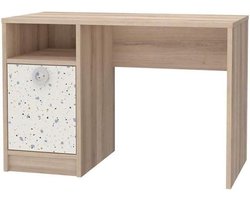 Bureau met deur - Werkplek meubel - Thuiswerken organiseren - Modern design - 110 cm breed - Comano plum