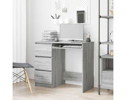 Bureau met laden - Werktafel computer - Thuiswerken organiseren - Drie ruime lades - 90 x 45 x 76 cm