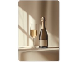 Bureau onderlegger 40x60 cm - Muismat Champagne - Beige - Schaduw - Bubbels - Bureaulegger xl - Desk mat beschermer - Computer muismatten