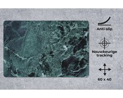Bureau onderlegger 60x40 cm - Muismat Marmer - Steen - Textuur - Marmer printlook - Design - Bureaulegger xl - Desk mat beschermer - Computer muismatten