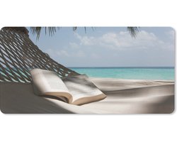 Bureau onderlegger - Muismat - Bureau mat - Hangmat - Boek - Strand - 80x40 cm