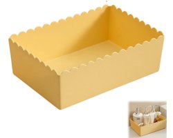 Bureau opbergdoos - organizer - cosmetica opbergdoos - opbergdoos - opbergruimte voor thuis - organizer - geschikt voor badkamer - toilet - keuken - kaptafel - geel - 22*15*7cm