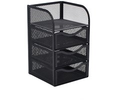 Bureau-opbergrek - metalen kantoorplank - opbergdoos voor kantoorbenodigdheden - hoogte x breedte x diepte: 21 x 12,5 x 13 cm