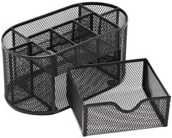 Bureau organizer - Desk organizer - Bureau organizer pennenbak - Pennenbak - Pennenbakje - Pennenhouder - Bureau accessoires - 9 vakken - Staal