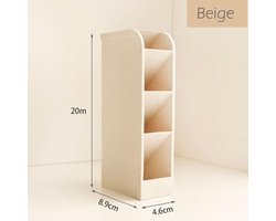 Bureau Organizer - Desktop Pen Houder - Pennenbakje - Pennenbak Bureau Accessoire - Beige