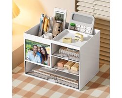 Bureau-organizer met lade en opbergdoos voor kantoor, school en thuis