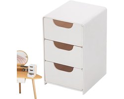 Bureau Organizer - Opbergbox Lades - Werkplek Organiseren - Drielaags Ontwerp - 13x8x9 cm - Wit
