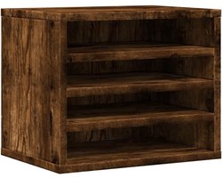 Bureau organizer - Opberger Kastje - Thuiswerkplek Inrichten - Sterk Samengesteld Hout - 36x26x295 cm - Gerookt eiken