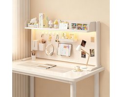 Bureau Organizer - Opzetkast Bureau - Thuiswerkplek Inrichten - Met Prikbord Haken - 60 x 38 cm - Wit