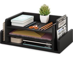 Bureau Organizer - Papier Lades - Bureau Opruimen - Geen Montage Nodig - 41.8 cm Breed - Zwart