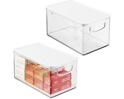 Bureau Organizer Set - Opbergbox Bureau - Kantoor Spullen Ordenen - Met Deksel Handvatten - 25.4 cm x 15.2 cm