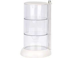 Bureau Organizer - Stapelbare opbergdozen - Organizer make up - Desk Organizer - Roterende opbergdozen - Haaraccessoiresdozen - Acryl - Praktisch - Perfect georganiseerd bureau - Geschikt voor bureaus - kantoortafels - badkamers en wastafels