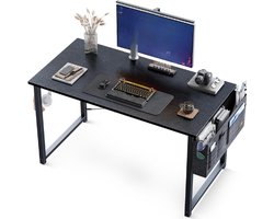Bureau - PC-tafel - Computertafel met Opbergtas - Klein Bureau - Kantoortafel voor Thuis - Kantoor - School - Stabiele Laptoptafel - Werktafel (Zwart, 100 x 48 x 74 cm)