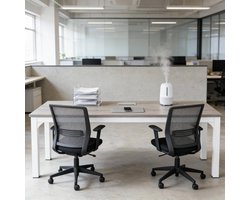 Bureau - Rechthoekig Tweepersoons Computerbureau Met Groot Werkblad - Voor Kantoor En Thuiswerkplek - Metaal En Hout - 200x70x75 Cm - Taupe Wit