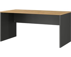 Bureau Robert 158 cm - antraciet/eik