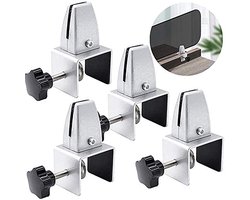 Bureau Scheidingsklem - Scherm Beugel Klem - Kantoor Organiseren - Verstelbare Breedte - 4 Stuks - Aluminium