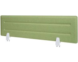 Bureau scheidingswand MCW-G76, kantoor privacy scherm bureau pin board, geluidsisolatie stof / textiel met reliëf ~ 100x30cm groen