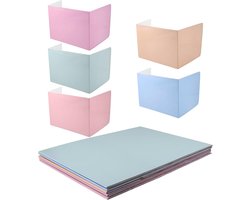 Bureau Scheidingswanden - Privacy Mappen - Concentratie Verbeteren - U-vormige Inkijkbescherming - 40x30x30cm - Veelkleurig (10 stuks)