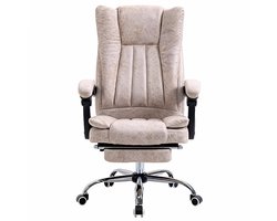 Bureau stoel, stoel, gamingstoel, werkstoel, verstelbare hoogte, geschikt voor kantoor en studio, 50 x 54 x 44-52 cm, lichtroze, metaal.