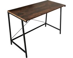 Bureau Stoer - laptoptafel - industrieel vintage - zwart metaal bruin