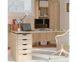 Bureau Tafel - Werkplek Meubel - Thuiswerken Kantoor - Duurzaam Gemaakt - 155 x 76 cm - Eiken