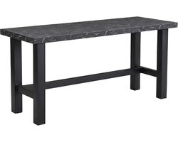 Bureau Thor Industrial Design – Elegante Werktafel in Zwart Marmerlook – 5 cm Dikke Tafelblad & Stevig Metalen Frame – Robuust Computertafel voor Kantoor & Gaming (160 x 60 cm)