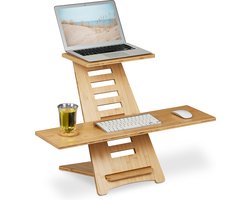 bureau verhoger - bamboe - zit sta verhoger laptop - verstelbaar sta bureau