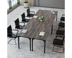 Bureau XXL Computertafel 200 x 70 cm – Extra Lang Dubbel Bureau voor 4 Personen – Groot PC Bureau Werktafel Vergadertafel Thuiskantoor Industrieel Hout Metaal – Yesdeals
